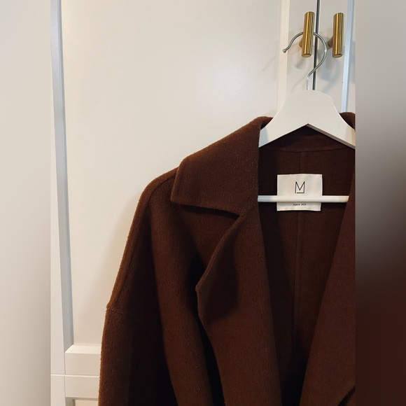 *SOLD* My Little Mushroom Biu | Chocolate Brown Wool Wrap Coat | Size M - Picture 3 of 8